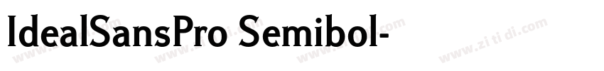 IdealSansPro Semibol字体转换